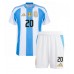 Argentina Alexis Mac Allister #20 Dětské Domácí dres komplet Copa America 2024 Krátký Rukáv (+ trenýrky)